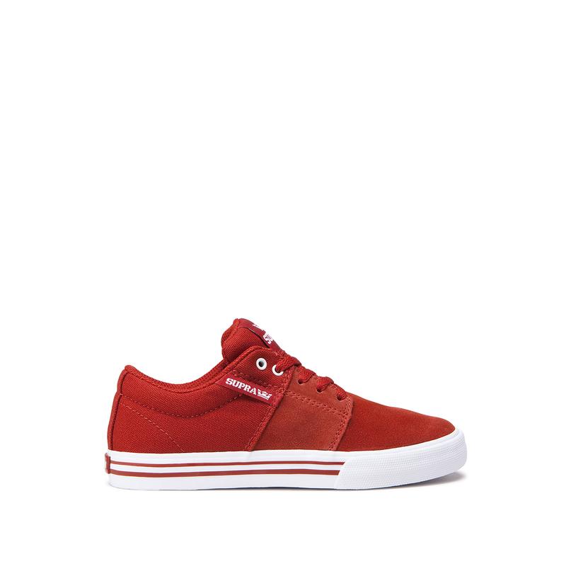 Zapatillas Bajas Supra Argentina Niños - STACKS II VULC Rojas (QROIX-0851)